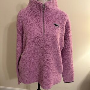 Pink Sherpa Quarter-Zip Pullover
